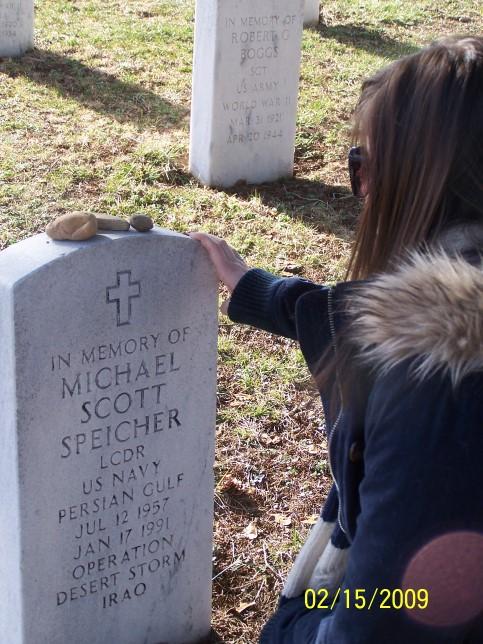 Captain Speicher's stone in Arlington